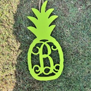 Vibrant Green Pineapple Wall Decor